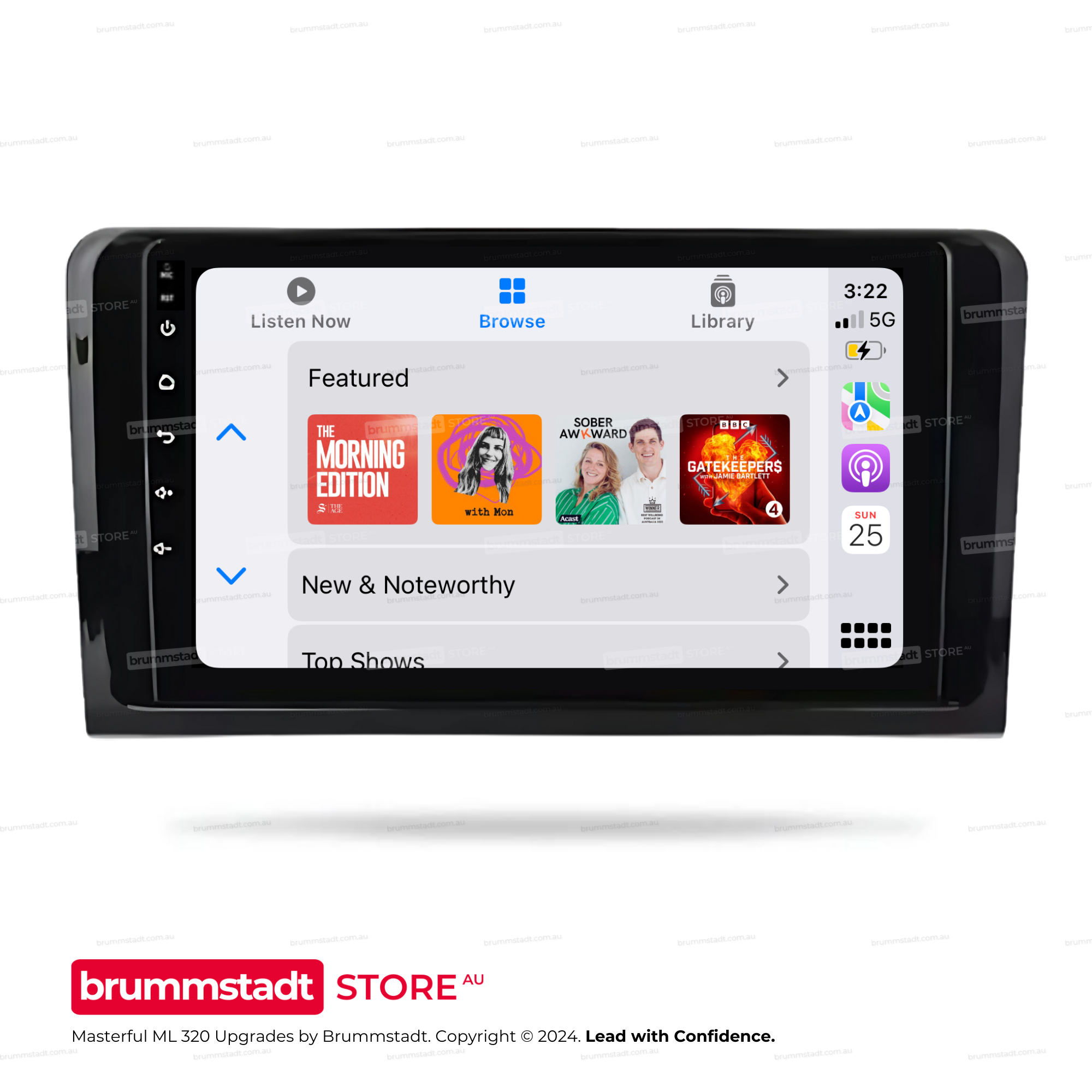 Mercedes Benz ML320 2005-2011 W164 - Premium Head Unit Upgrade Kit: Radio Infotainment System with Wired & Wireless Apple CarPlay and Android Auto Compatibility