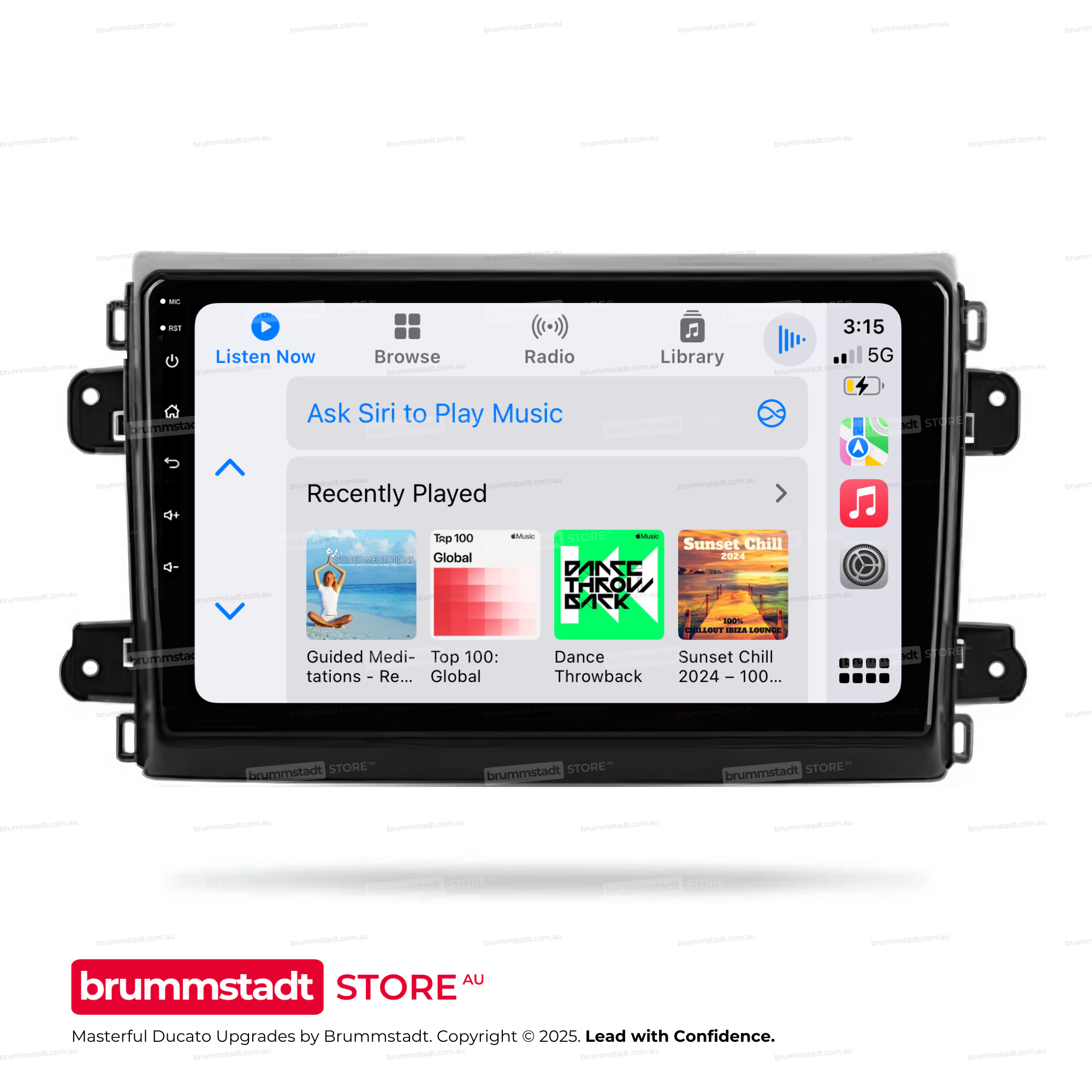 Fiat Ducato 2021-2024 - Premium Head Unit Upgrade Kit: Radio Infotainment System with Wired & Wireless Apple CarPlay and Android Auto Compatibility