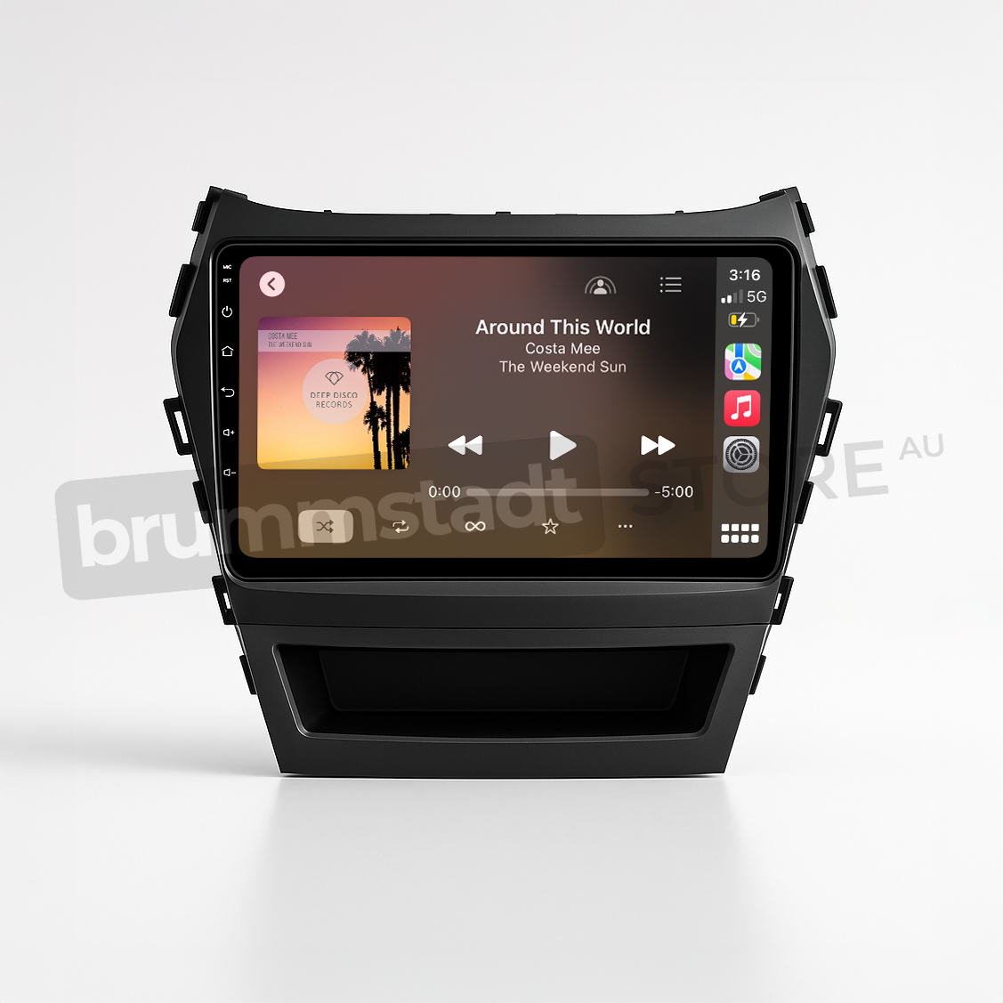 Hyundai Santa Fe 2013-2018 - Premium Head Unit Upgrade Kit: Radio Infotainment System with Wired & Wireless Apple CarPlay and Android Auto Compatibility