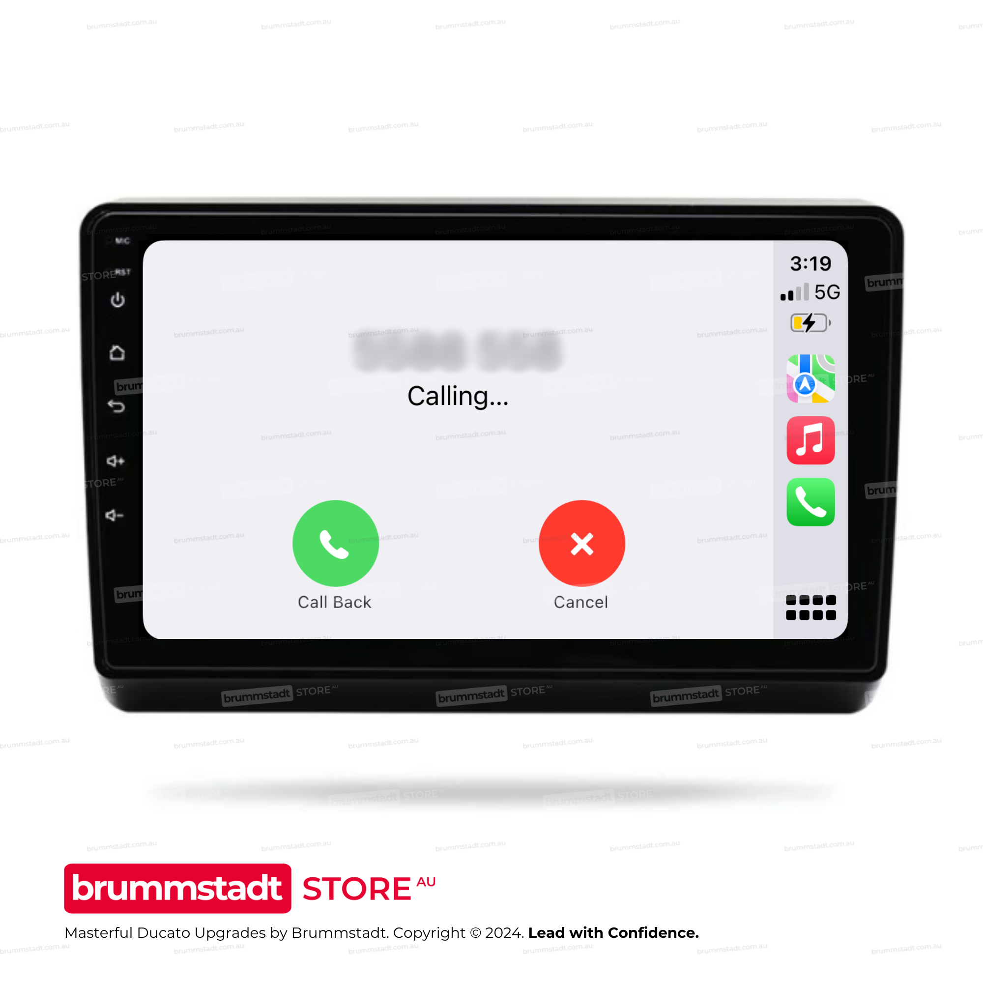 Fiat Ducato 2006-2016 - Premium Head Unit Upgrade Kit: Radio Infotainment System with Wired & Wireless Apple CarPlay and Android Auto Compatibility