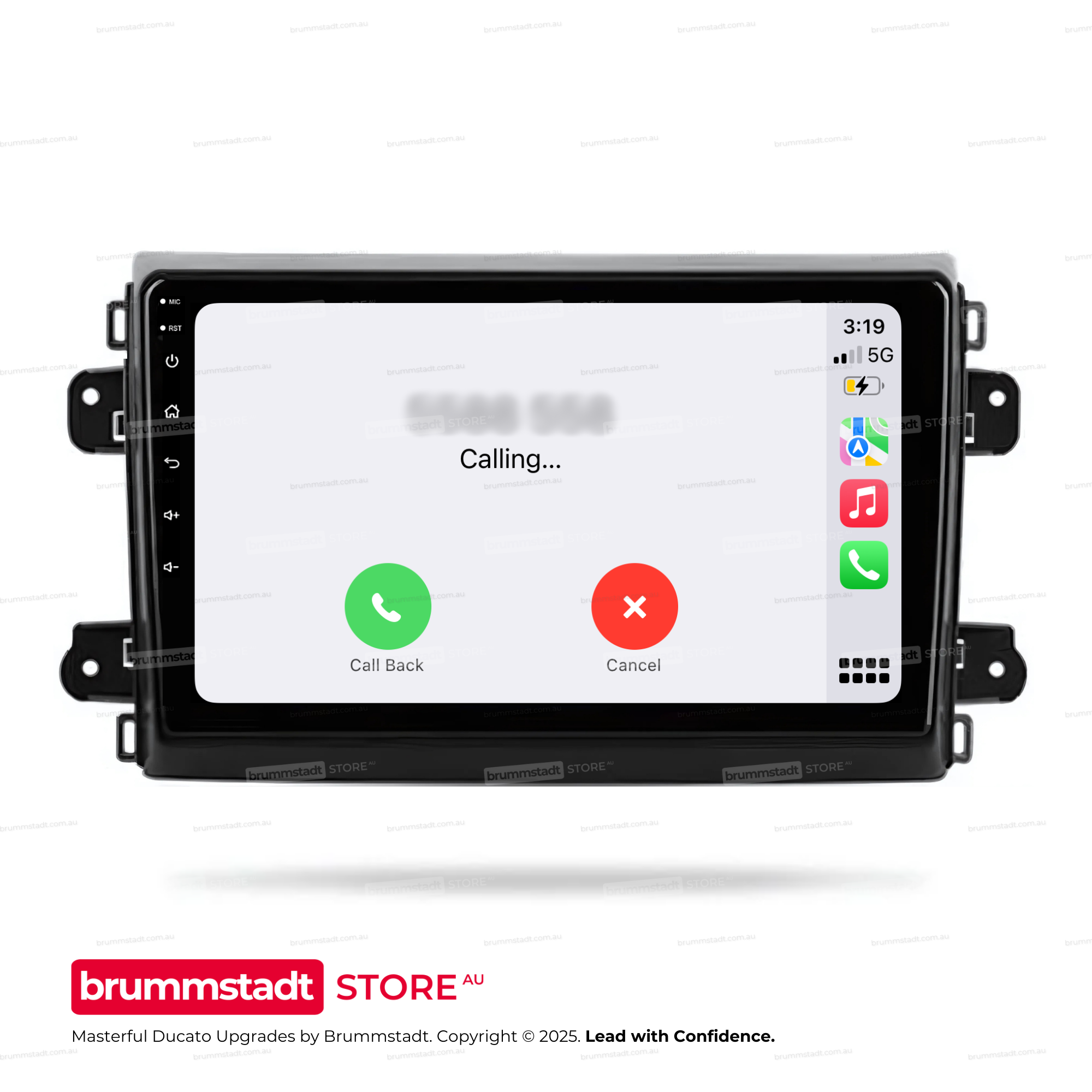 Fiat Ducato 2021-2024 - Premium Head Unit Upgrade Kit: Radio Infotainment System with Wired & Wireless Apple CarPlay and Android Auto Compatibility