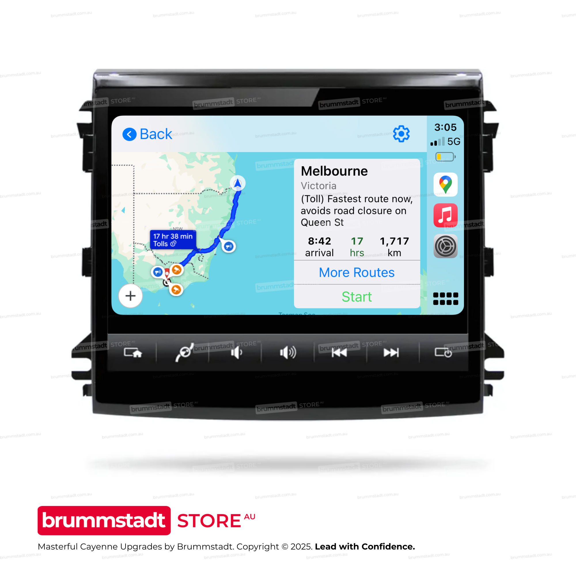 Porsche Cayenne 2010-2015 - Premium Head Unit Upgrade Kit: Radio Infotainment System with Wired & Wireless Apple CarPlay and Android Auto Compatibility