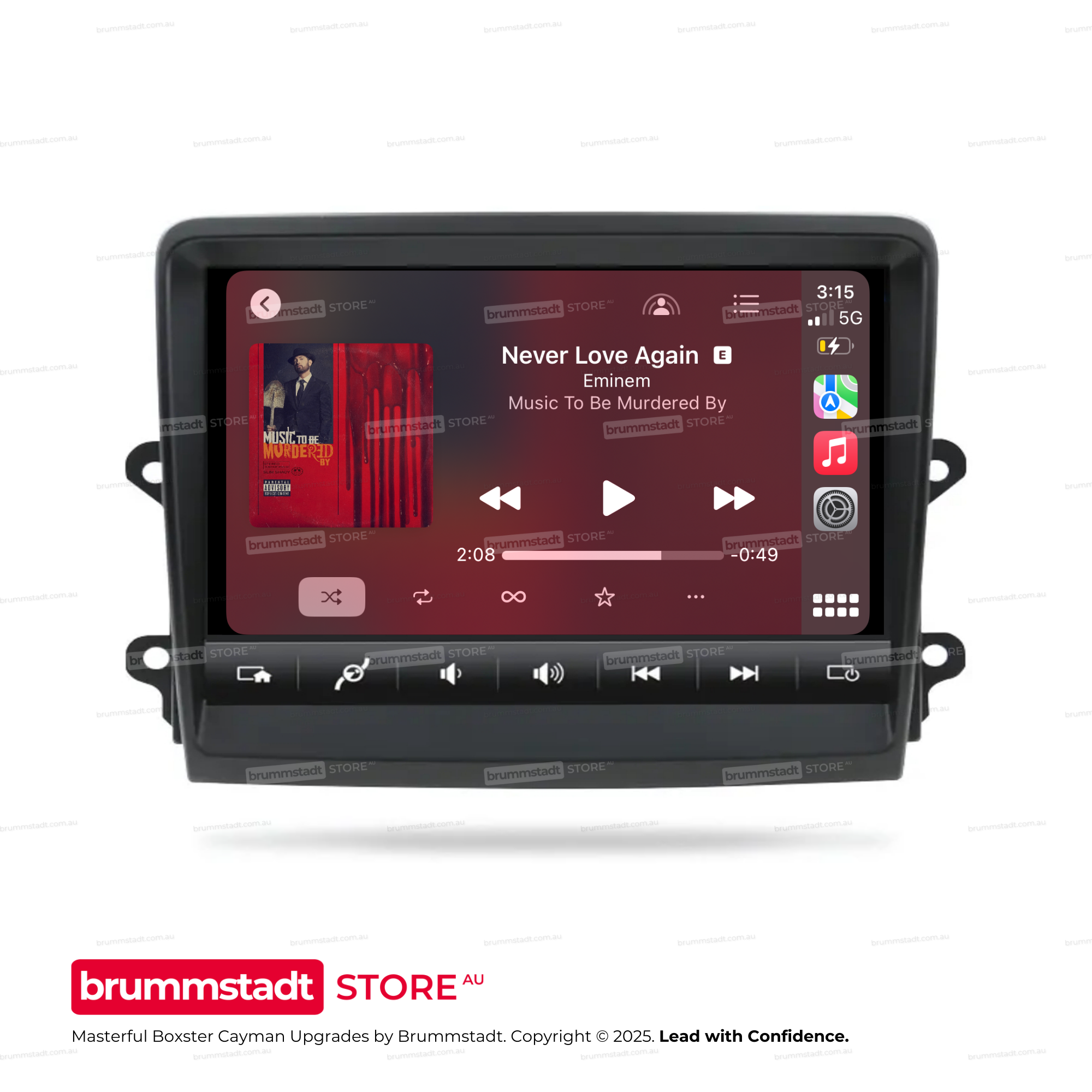 Porsche 718 Boxster Cayman 2011-2015 - Premium Head Unit Upgrade Kit: Radio Infotainment System with Wired & Wireless Apple CarPlay and Android Auto Compatibility