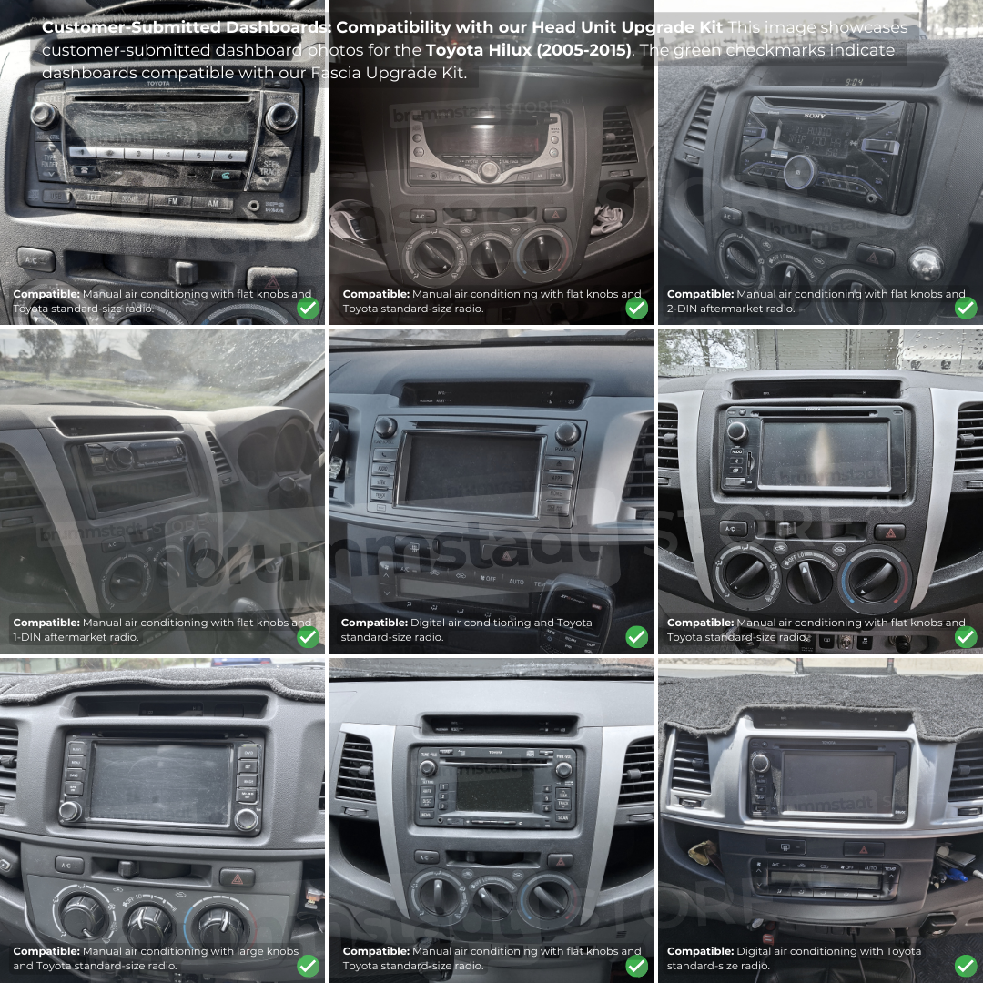 Toyota Hilux 2005-2014 - Premium Head Unit Upgrade Kit: Radio Infotainment System with Wired & Wireless Apple CarPlay and Android Auto Compatibility