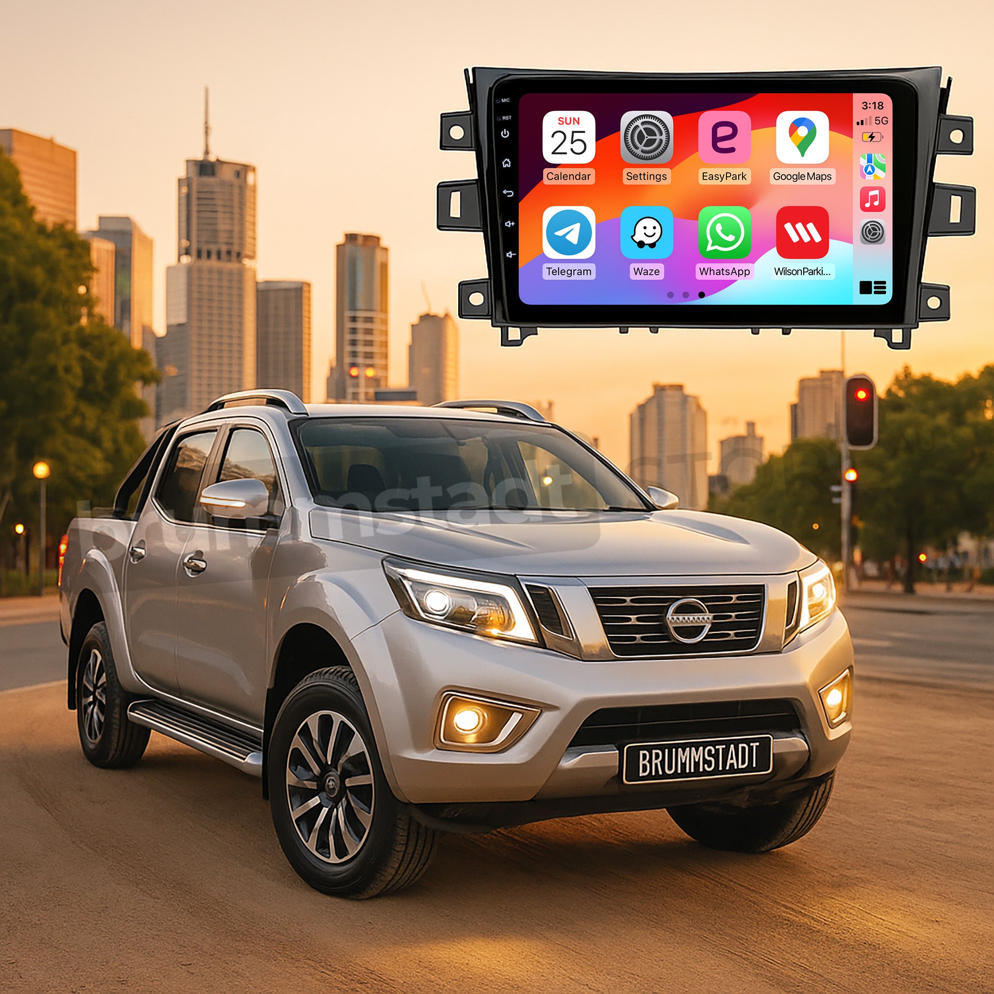 Nissan Navara P300 Apple CarPlay Head Unit Infotainment System Brummstadt