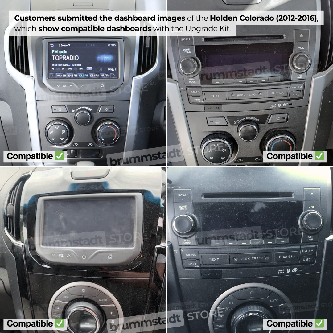 Holden Colorado 2012-2016 - Premium Head Unit Upgrade Kit: Radio Infotainment System with Wired & Wireless Apple CarPlay and Android Auto Compatibility