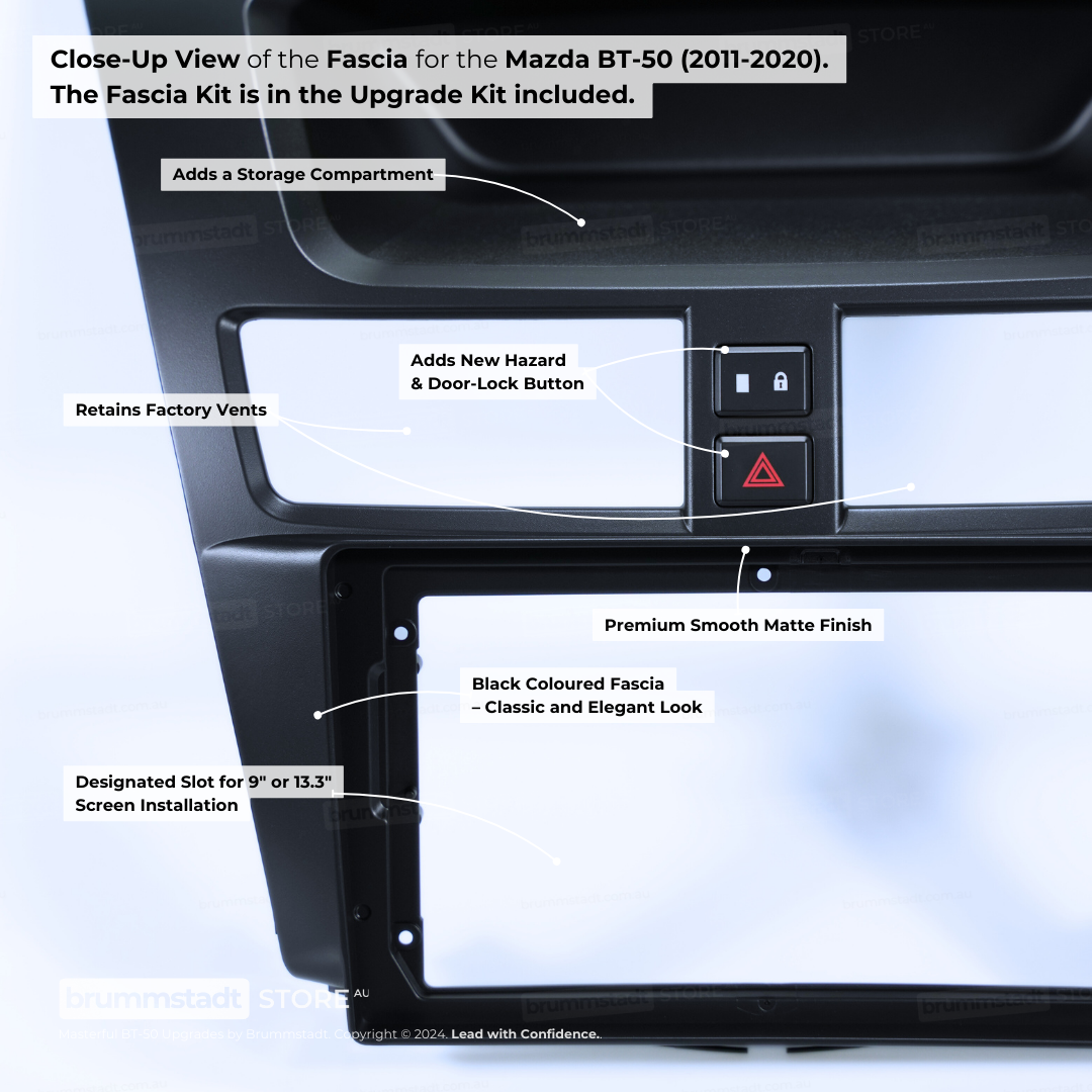 Mazda BT-50 2011-2020 WHOLE NEW FRAME - Premium Head Unit Upgrade Kit: Radio Infotainment System with Wired & Wireless Apple CarPlay and Android Auto Compatibility