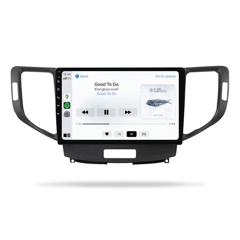 Honda Accord Euro 2008-2015 - Premium Head Unit Upgrade Kit: Radio Infotainment System with Wired & Wireless Apple CarPlay and Android Auto Compatibility - baeumer technologies