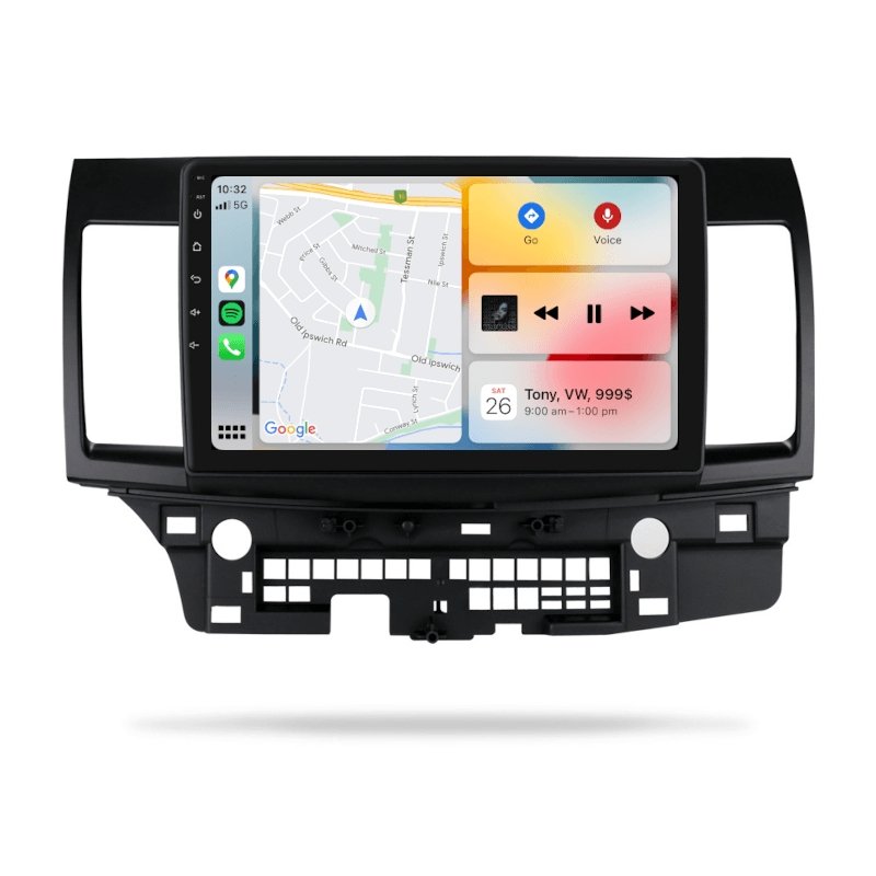 Mitsubishi Lancer 2007-2013 CJ - Premium Head Unit Upgrade Kit: Radio Infotainment System with Wired & Wireless Apple CarPlay and Android Auto Compatibility - baeumer technologies