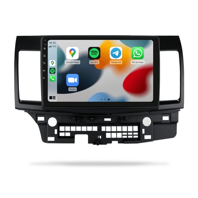 Mitsubishi Lancer 2007-2013 CJ - Premium Head Unit Upgrade Kit: Radio Infotainment System with Wired & Wireless Apple CarPlay and Android Auto Compatibility - baeumer technologies