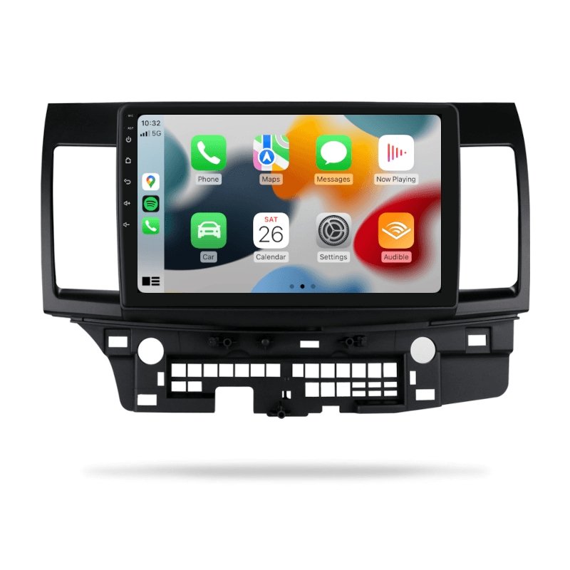 Mitsubishi Lancer 2007-2013 CJ - Premium Head Unit Upgrade Kit: Radio Infotainment System with Wired & Wireless Apple CarPlay and Android Auto Compatibility - baeumer technologies