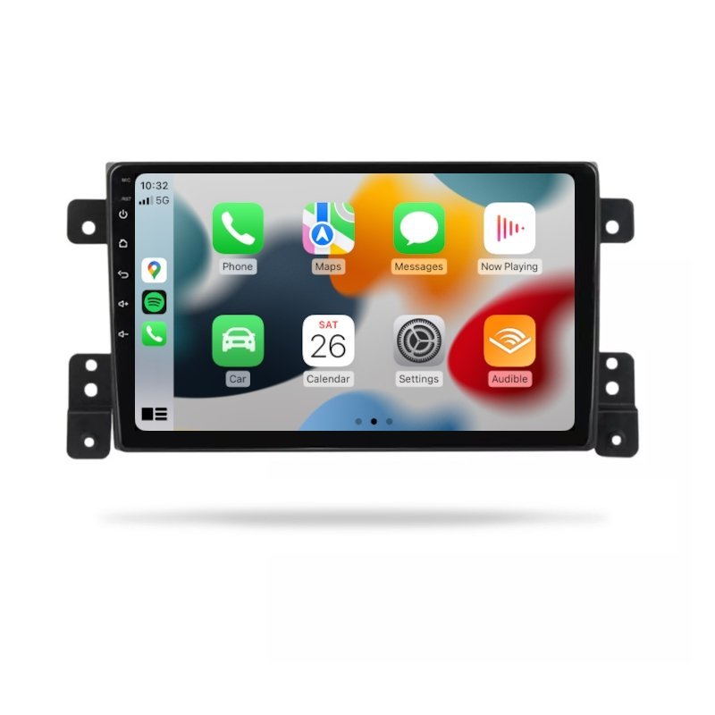Suzuki Grand Vitara 2005-2019 - Premium Head Unit Upgrade Kit: Radio Infotainment System with Wired & Wireless Apple CarPlay and Android Auto Compatibility