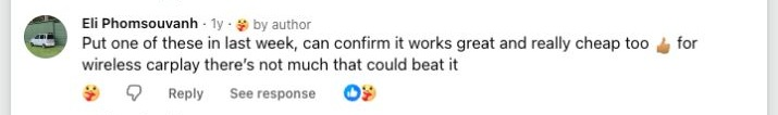 Facebook comment from a Brummstadt customer: 07 facebook post 351657380940023 comment 1228290144994381 eli phomsouvanh a year ago put one of these in last week can confirm it wor