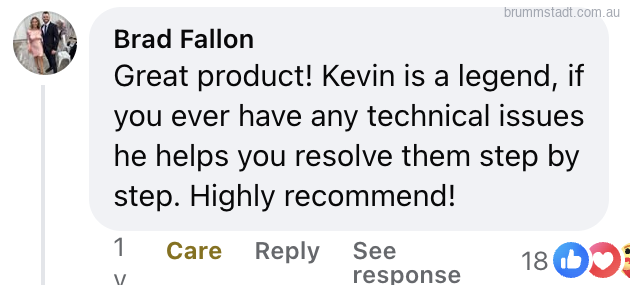 Facebook comment by Brad Fallon, 18 reactions