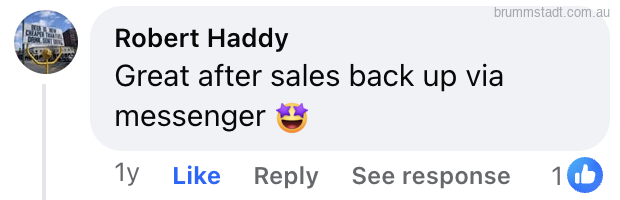 Facebook comment by Robert Haddy, 1 reactions